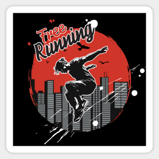 Parkour Freerunner Retro Themed Gift Sticker